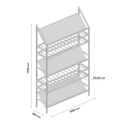 Regál Na Víno - Alsace - 170x100x30 cm