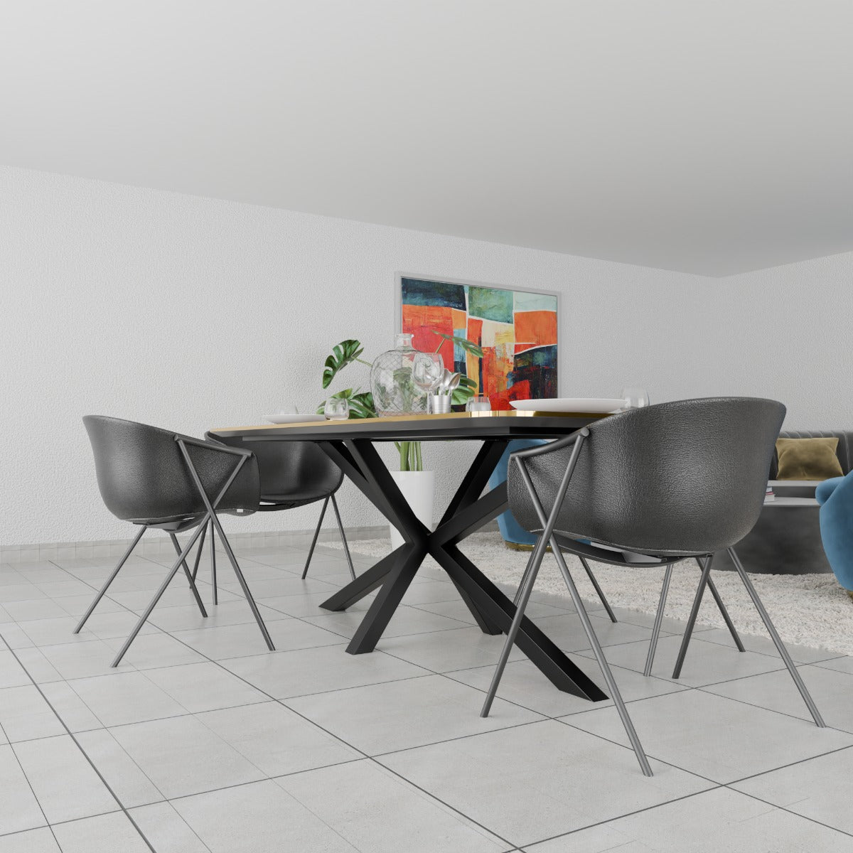 Stolová Noha Acamar Frame - 180x70x74 cm