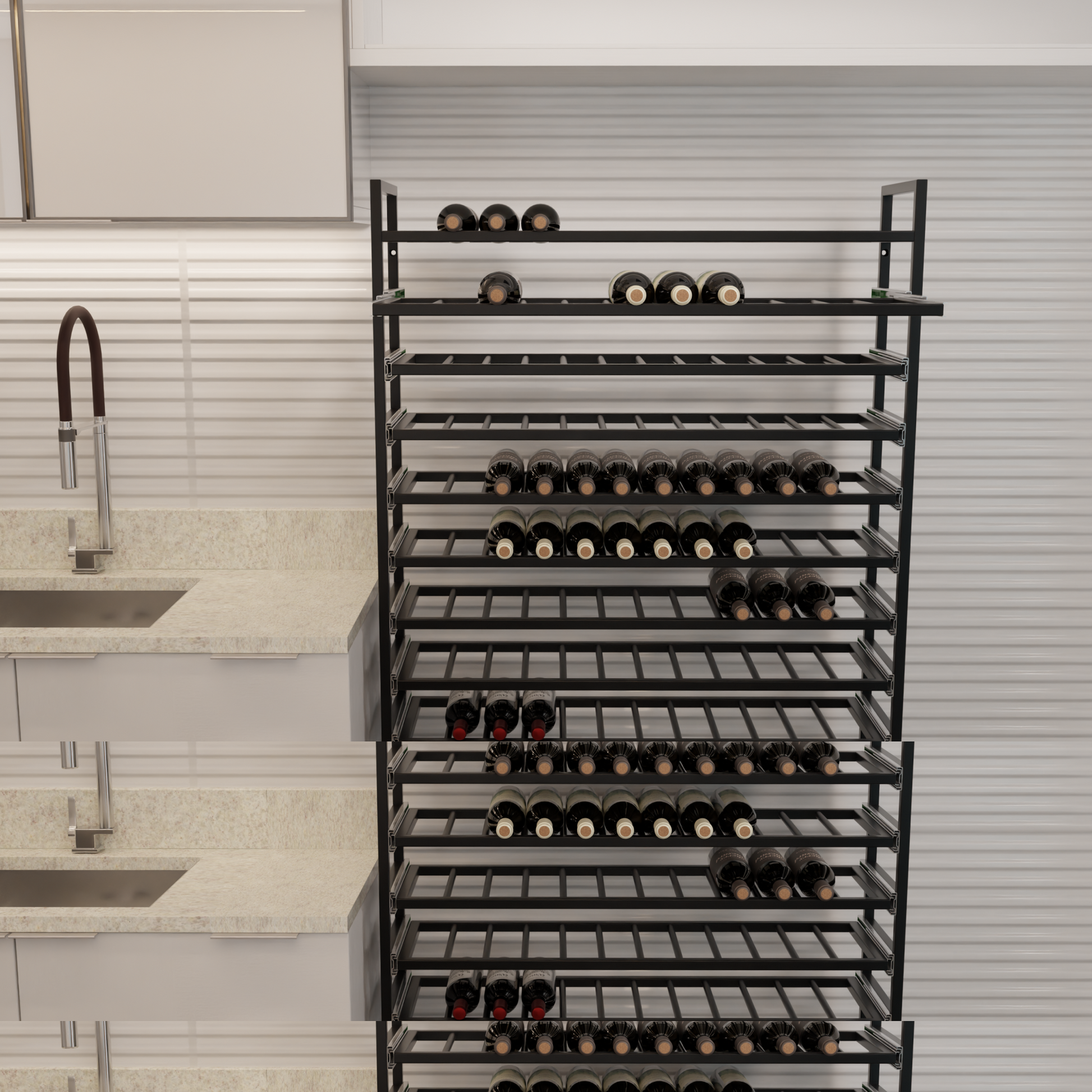 Regál Na Víno - Amarone - 170x100x30 cm