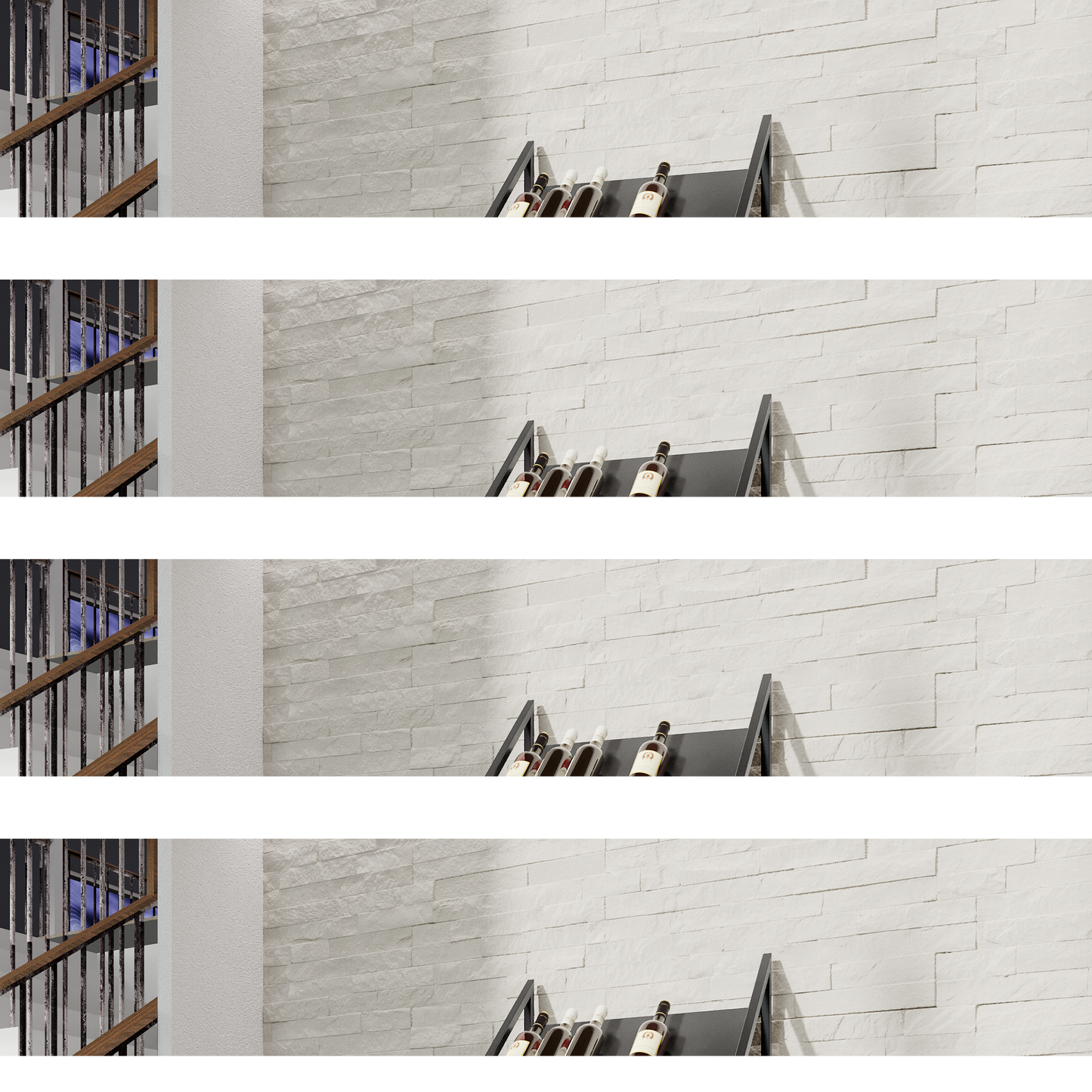 Regál Na Víno - Bordeaux - 170x60x30 cm